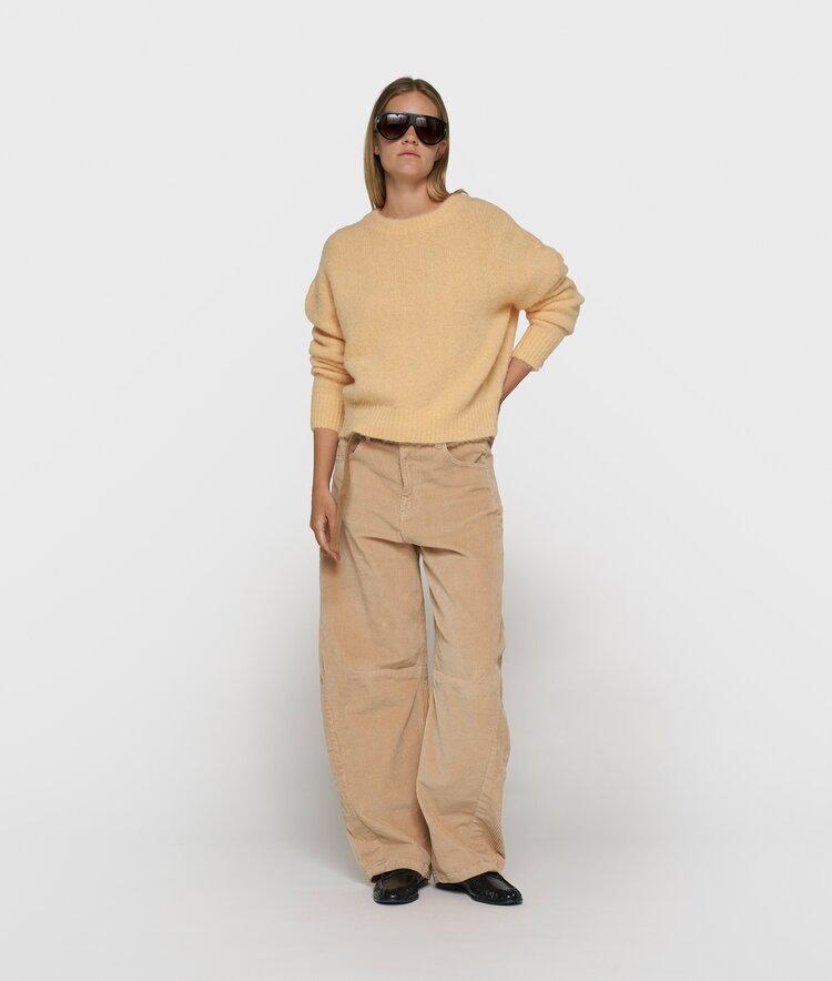 10DAYS Hairy knit sweater pastel mango 10Days
