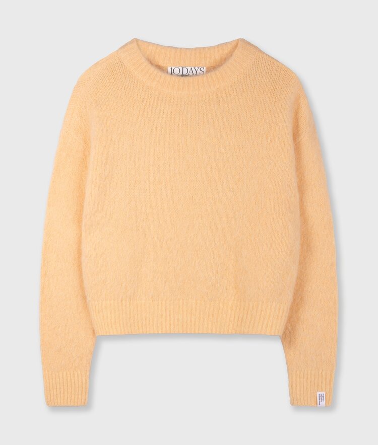 10DAYS Hairy knit sweater pastel mango 10Days
