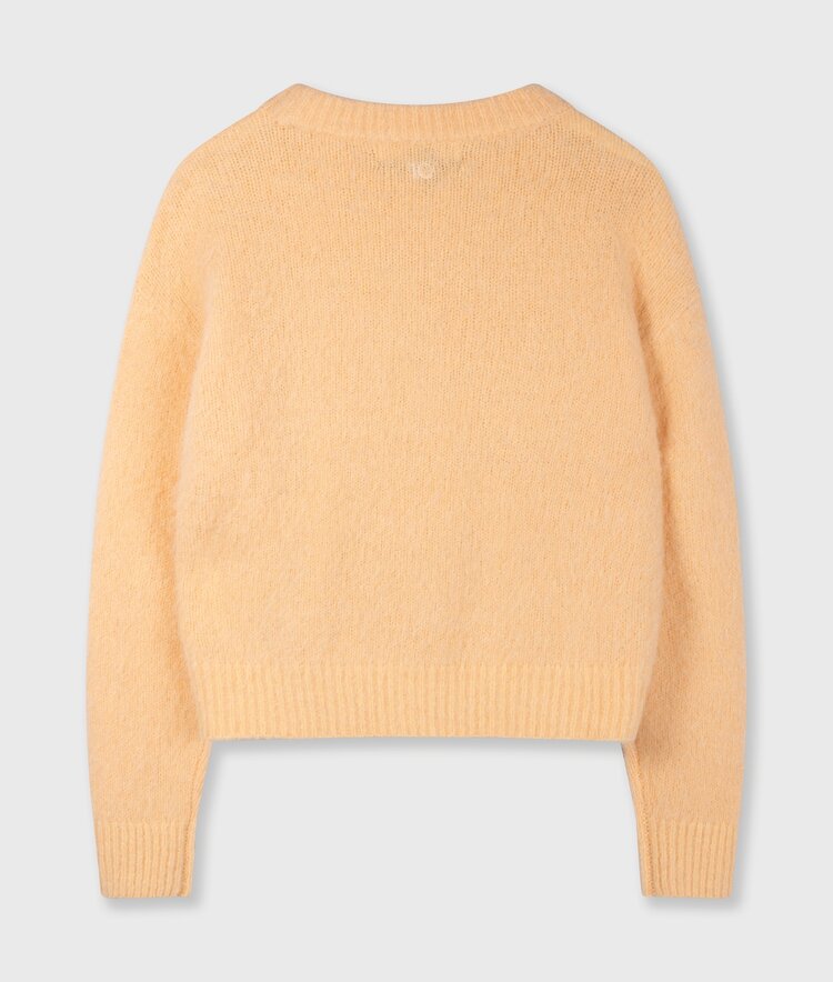 10DAYS Hairy knit sweater pastel mango 10Days
