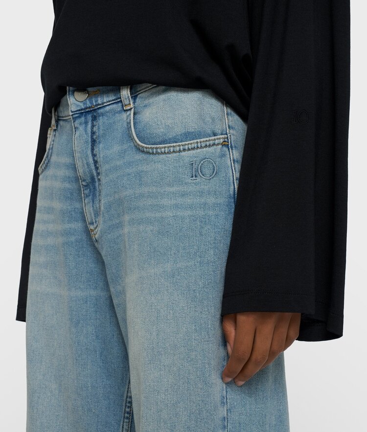 10DAYS Straight leg denim pants blue denim 10Days