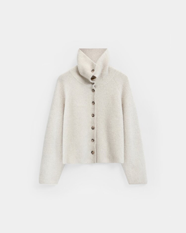 Knit-ted Milo cardigan greige Knit-ted