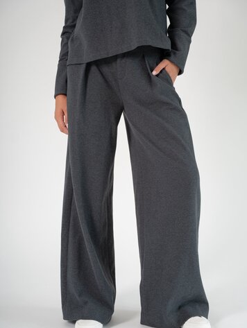 Corel Amsterdam Ella pants pleated anthra melange