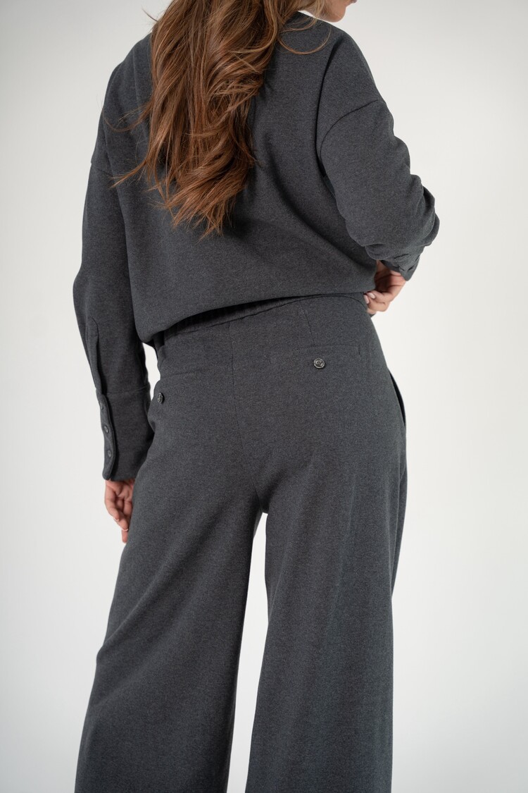 Corel Amsterdam Ella pants pleated anthra melange Corel
