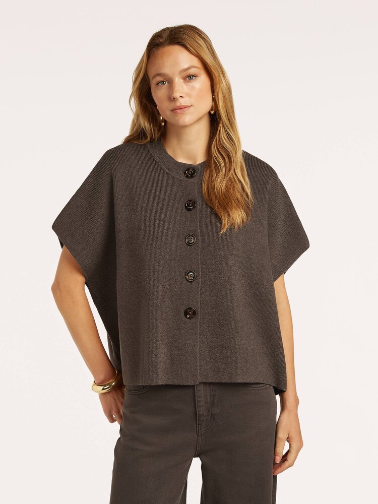 Beaumont Brendyl cardigan dark chocolate melange Beaumont