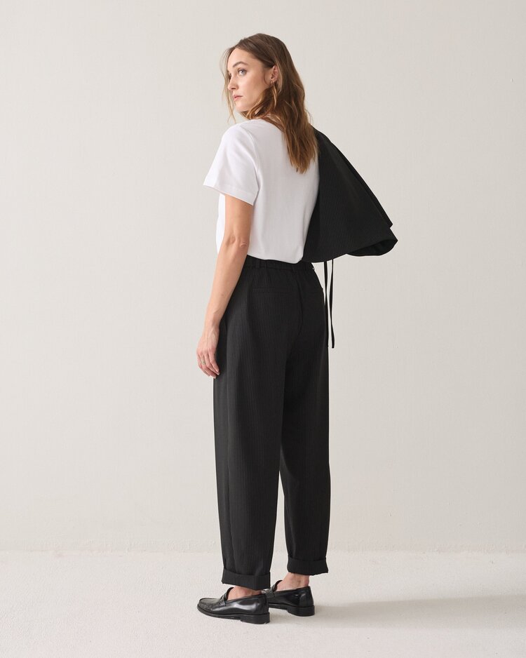 Summum Woman Trousers pinstripe black Summum Woman