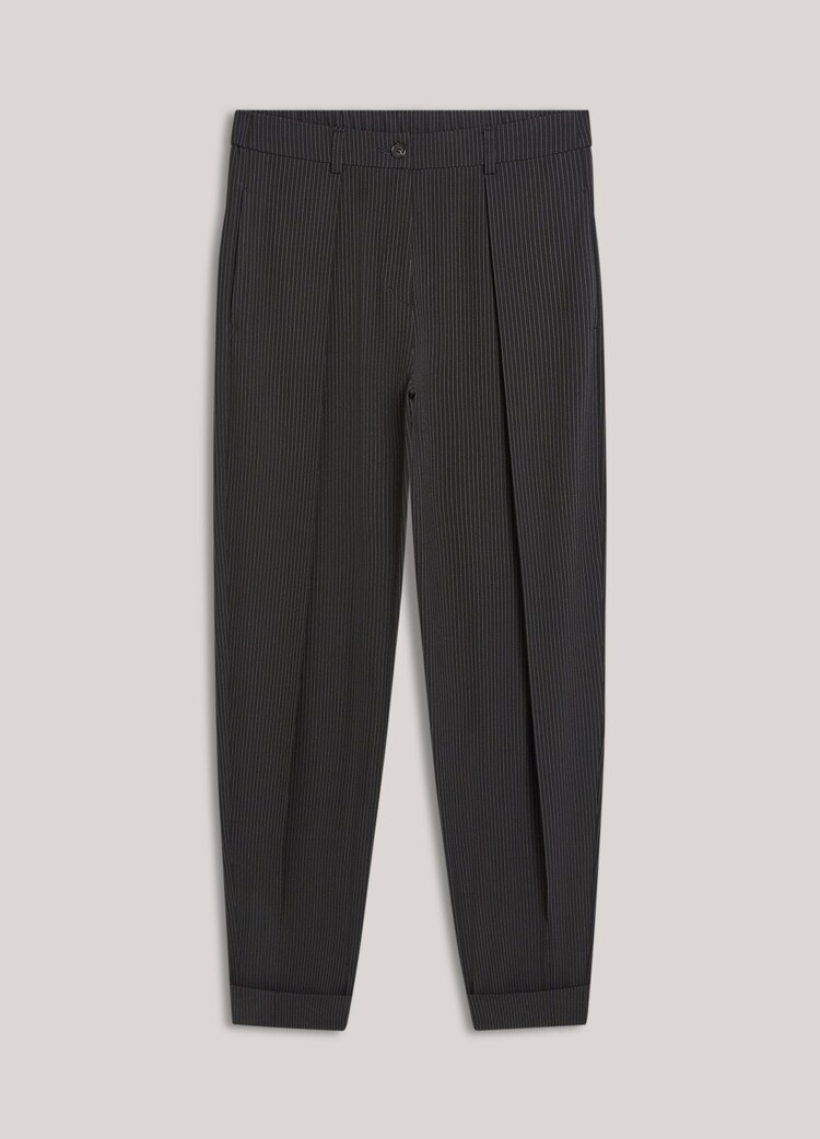 Summum Woman Trousers pinstripe black Summum Woman