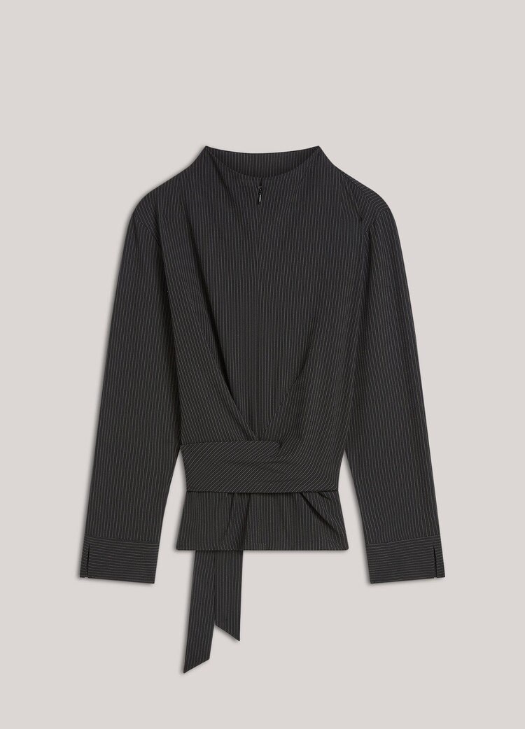 Summum Woman Top pinstripe black Summum Woman