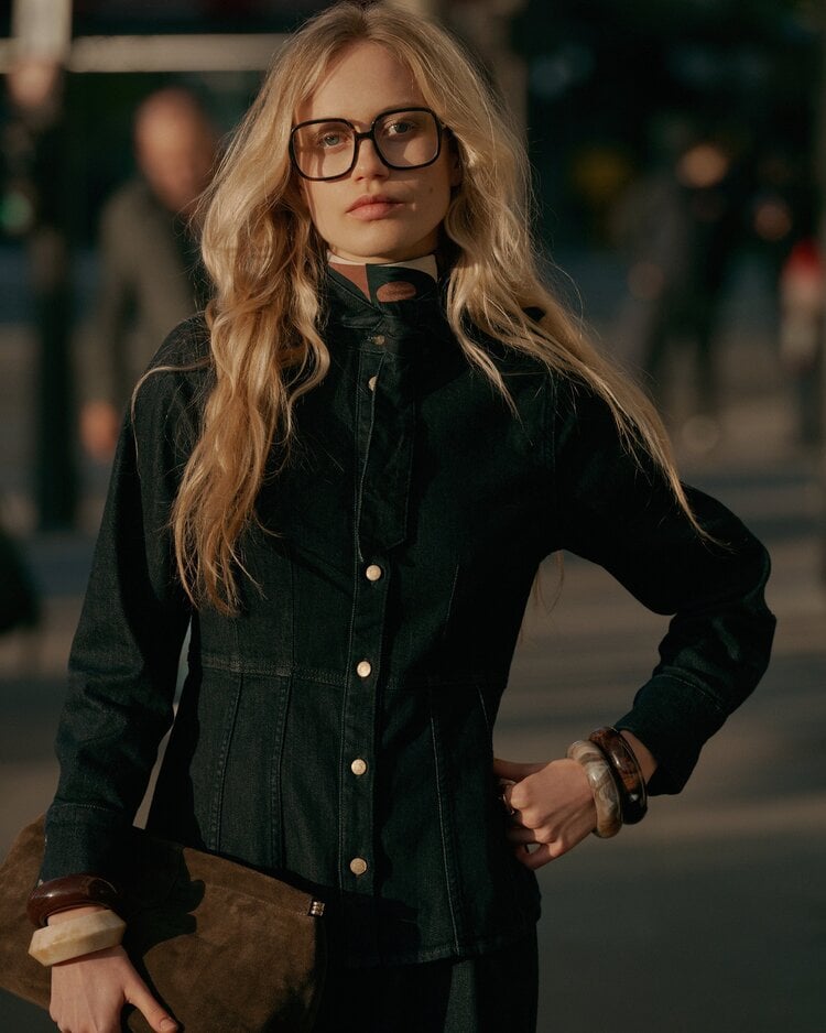 Summum Woman Denim blouse dark indigo Summum Woman