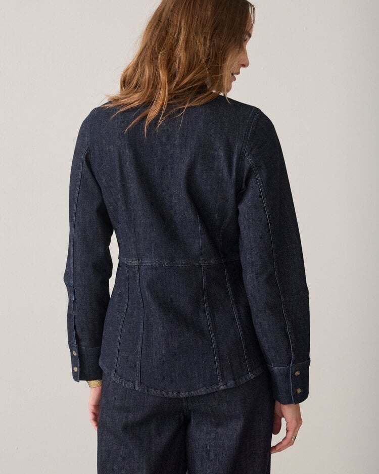 Summum Woman Denim blouse dark indigo Summum Woman