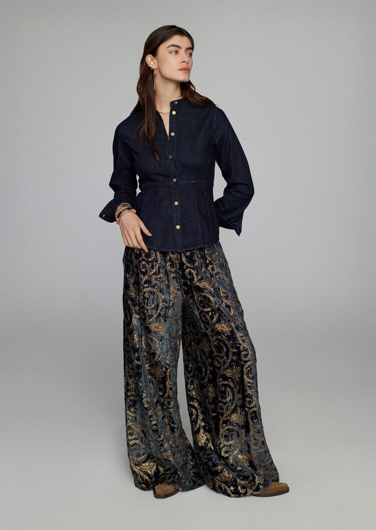 Summum Woman Denim blouse dark indigo Summum Woman