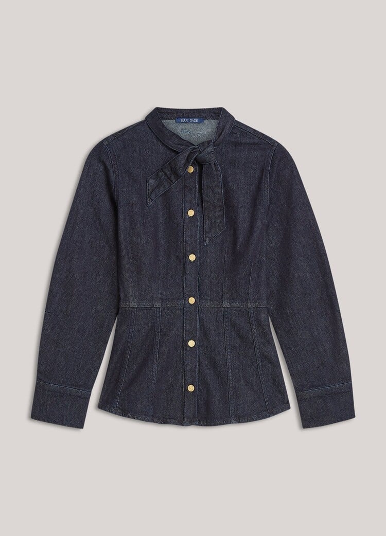 Summum Woman Denim blouse dark indigo Summum Woman