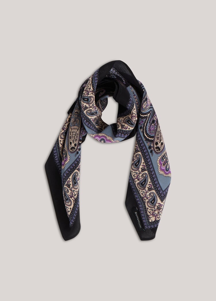 Summum Woman Small satin scarf deep purple Summum Woman