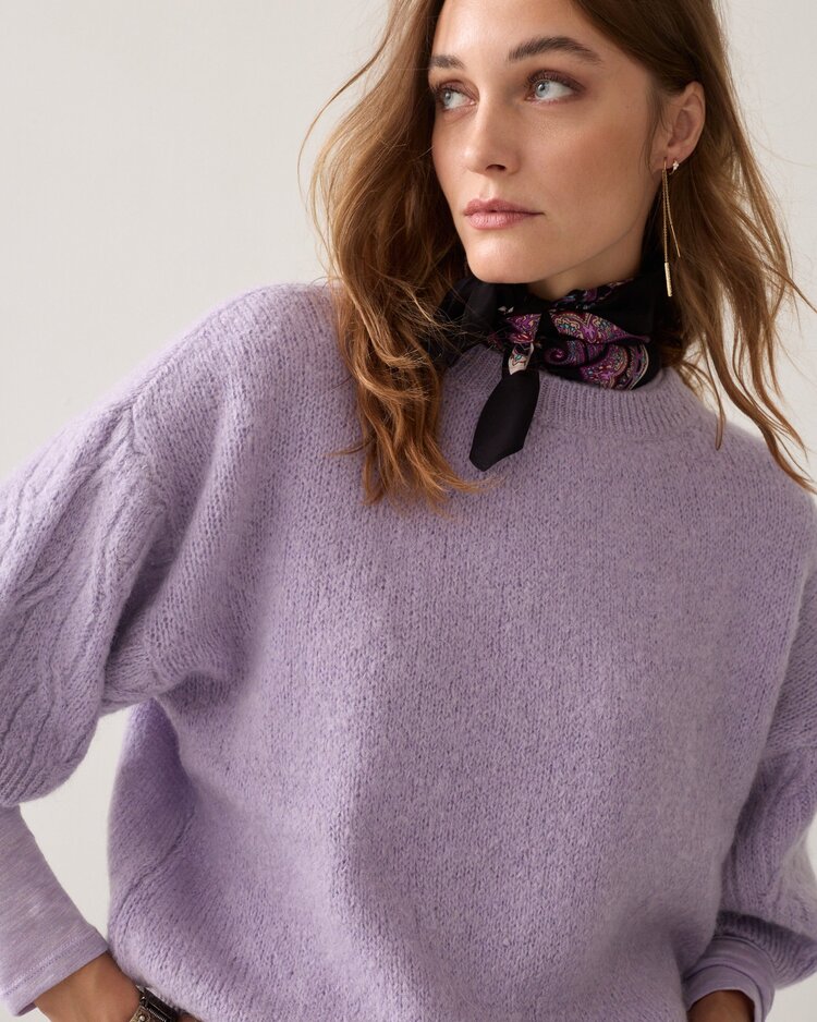 Summum Woman Small satin scarf deep purple Summum Woman