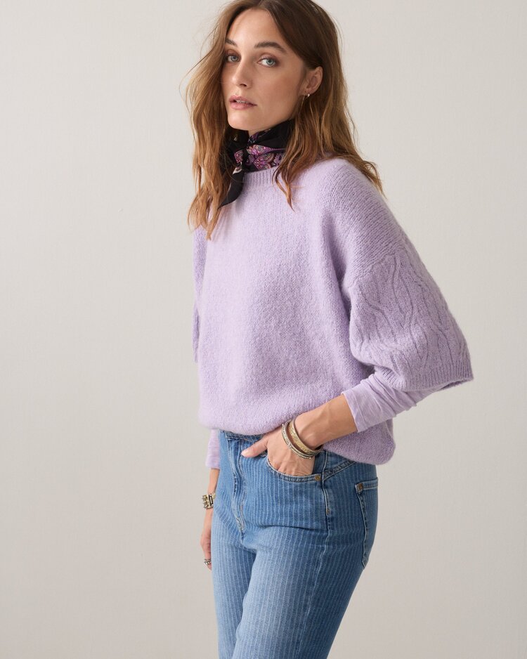 Summum Woman Small satin scarf deep purple Summum Woman