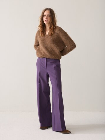 Summum Woman Trousers foam uni deep purple