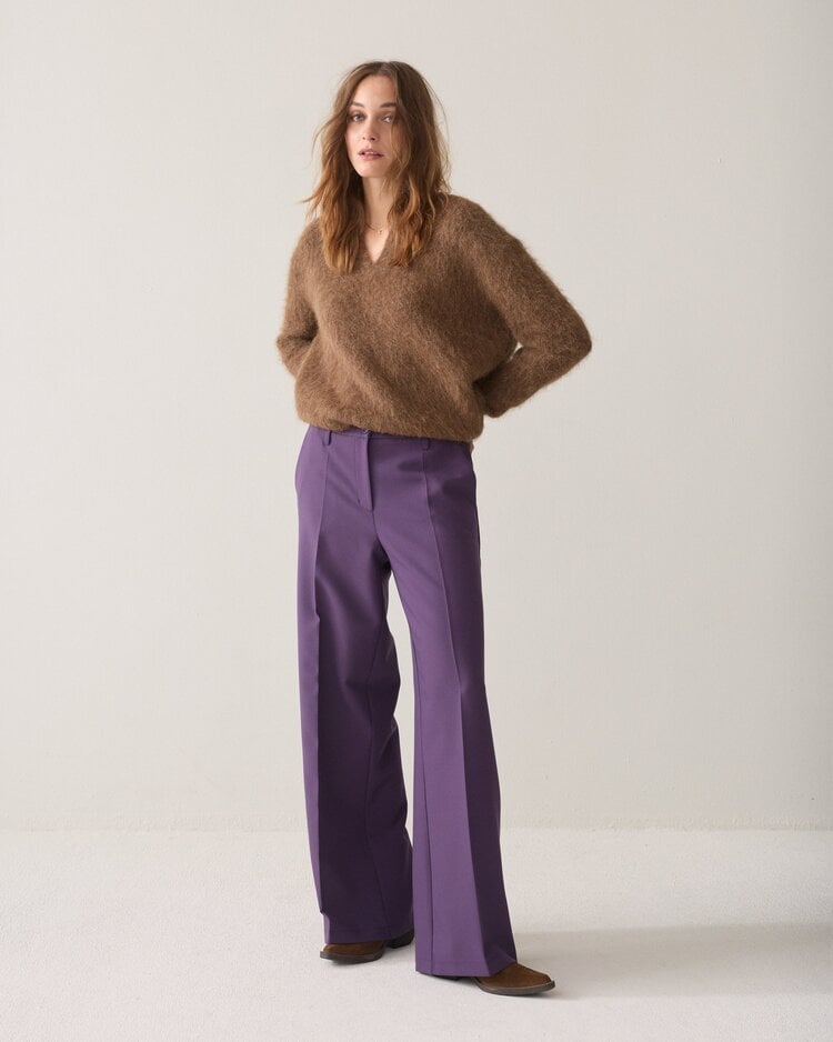Summum Woman Trousers foam uni deep purple Summum Woman