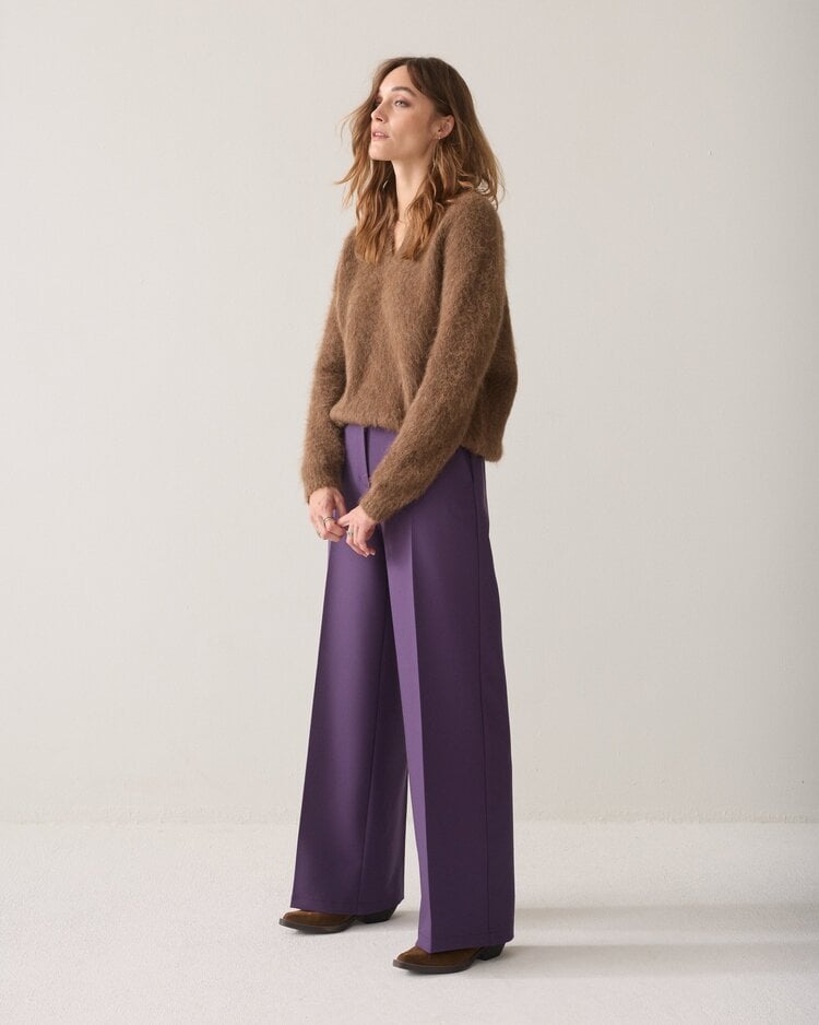 Summum Woman Trousers foam uni deep purple Summum Woman