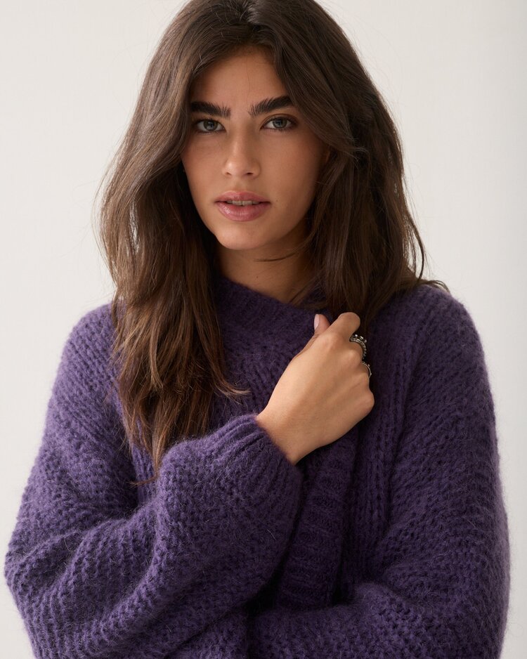 Summum Woman Oversized cardigan mohair deep purple Summum Woman