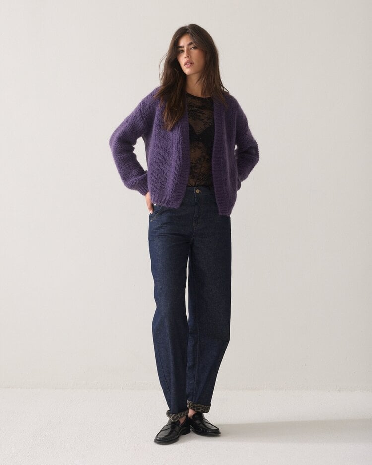 Summum Woman Oversized cardigan mohair deep purple Summum Woman