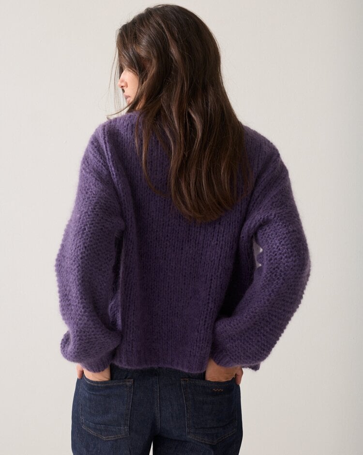 Summum Woman Oversized cardigan mohair deep purple Summum Woman