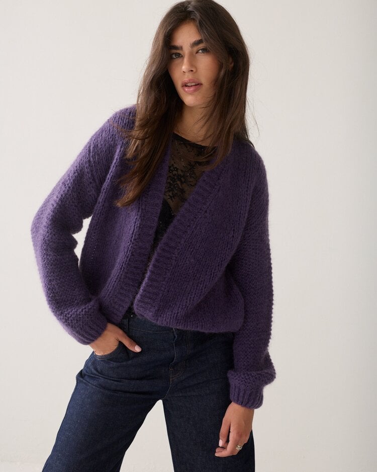 Summum Woman Oversized cardigan mohair deep purple Summum Woman