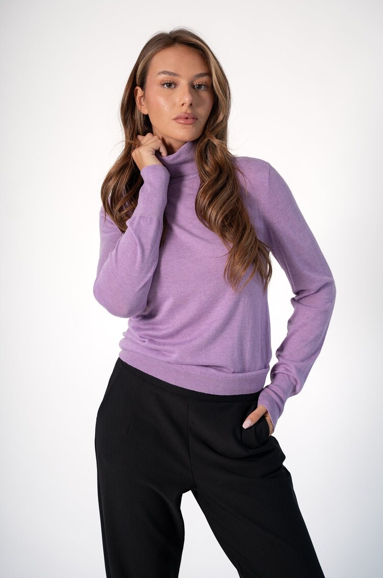 Corel Amsterdam Thamar rollneck pullover lilac Corel