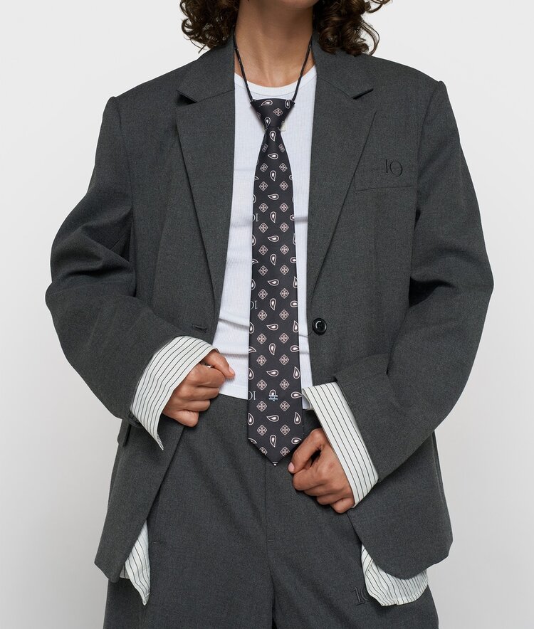 10DAYS Tie paisley black 10Days