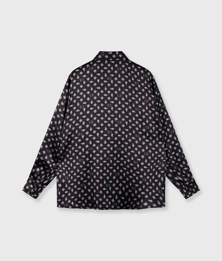 10DAYS Fluid shirt paisley black 10Days