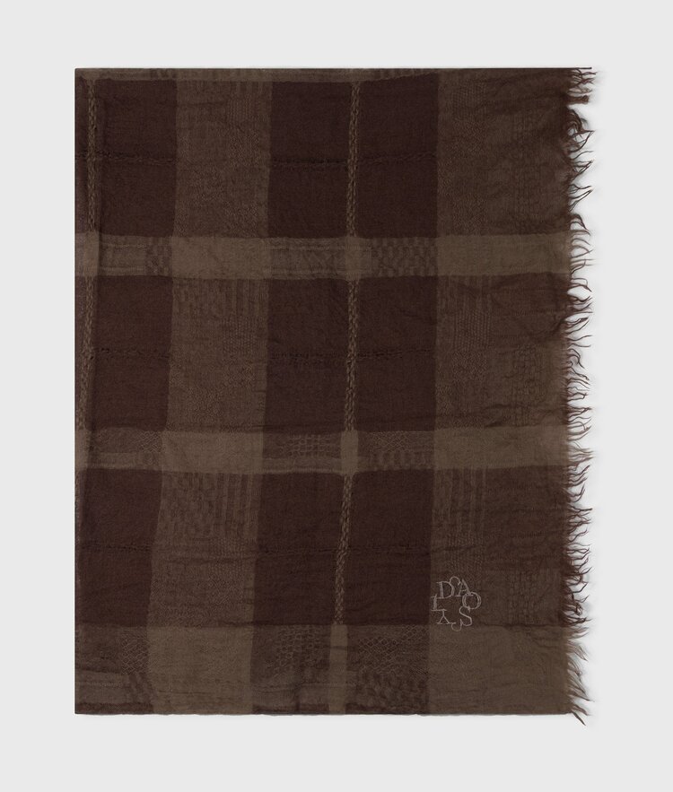 10DAYS Square wool scarf brown 10Days