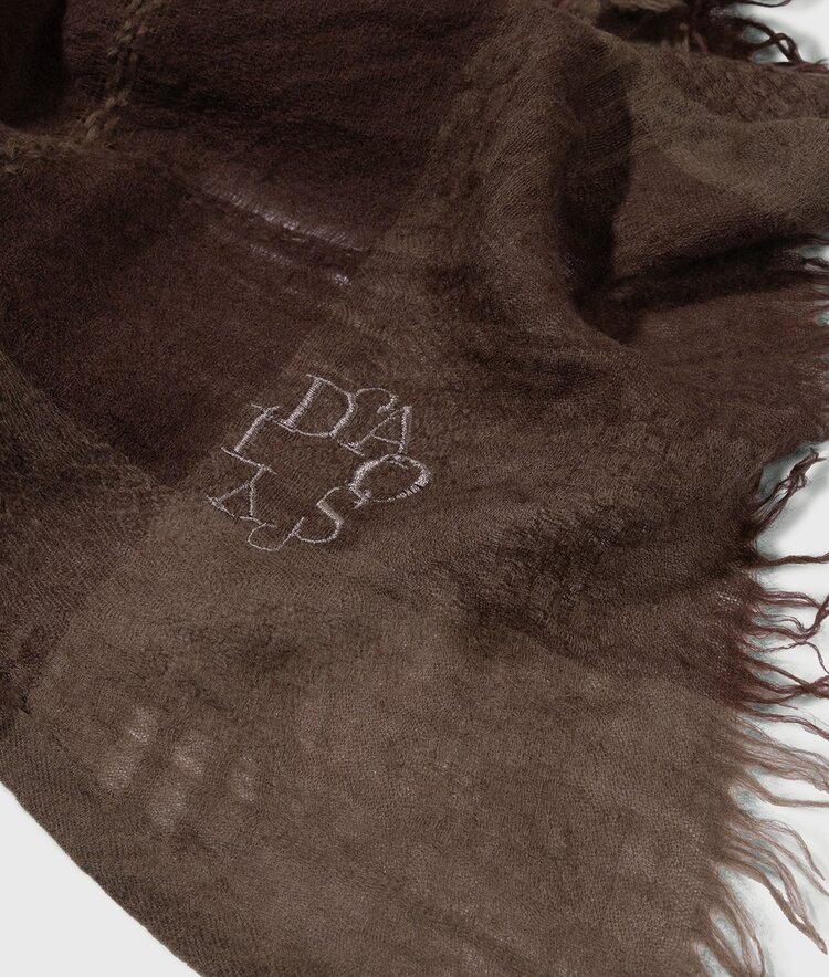 10DAYS Square wool scarf brown 10Days