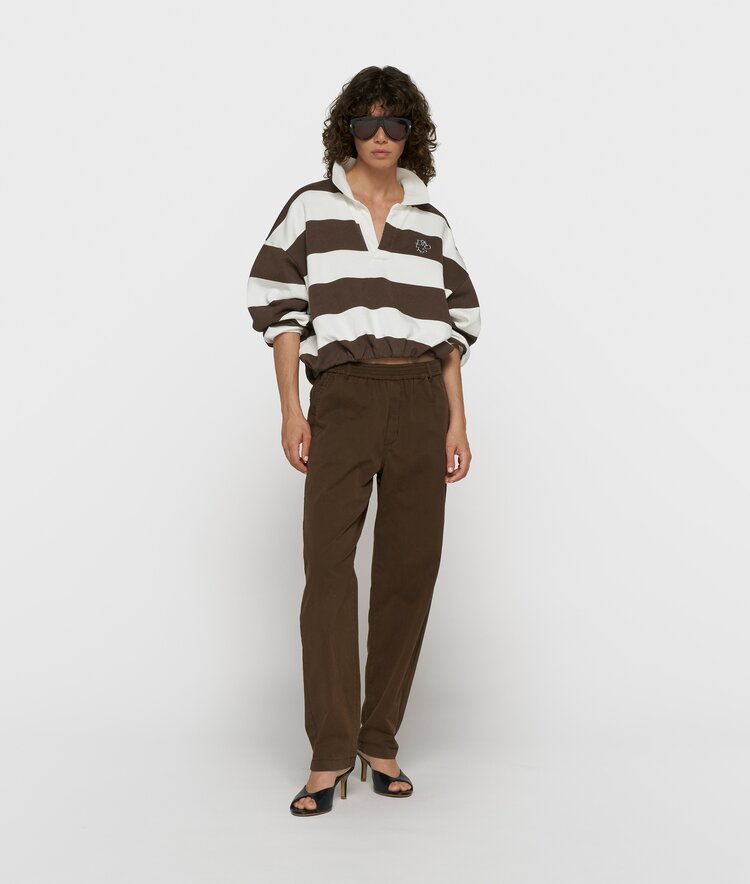 10DAYS Easy pants twill brown 10Days