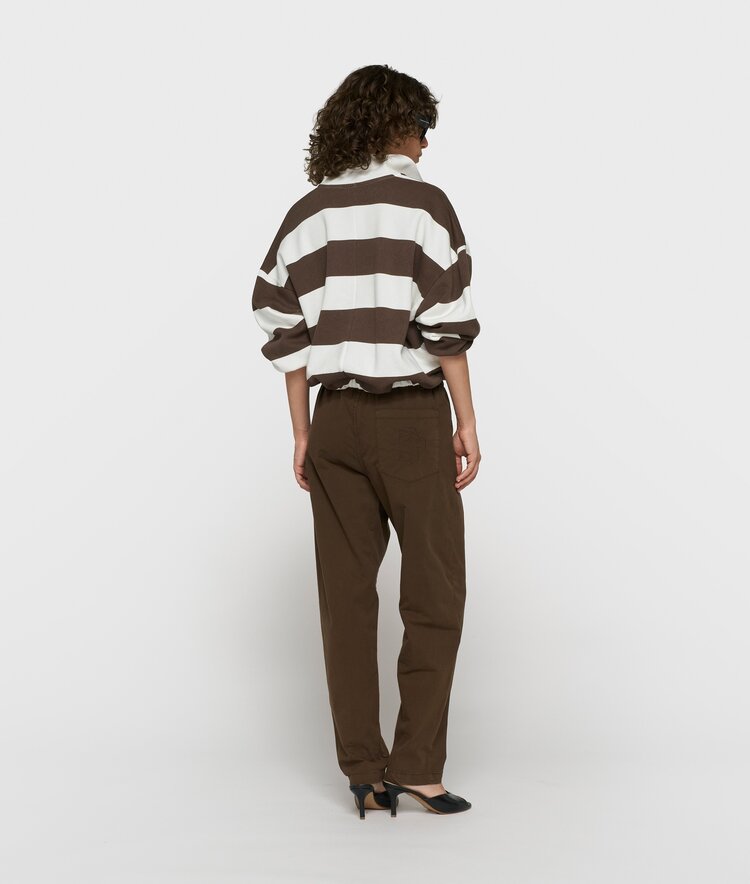10DAYS Easy pants twill brown 10Days
