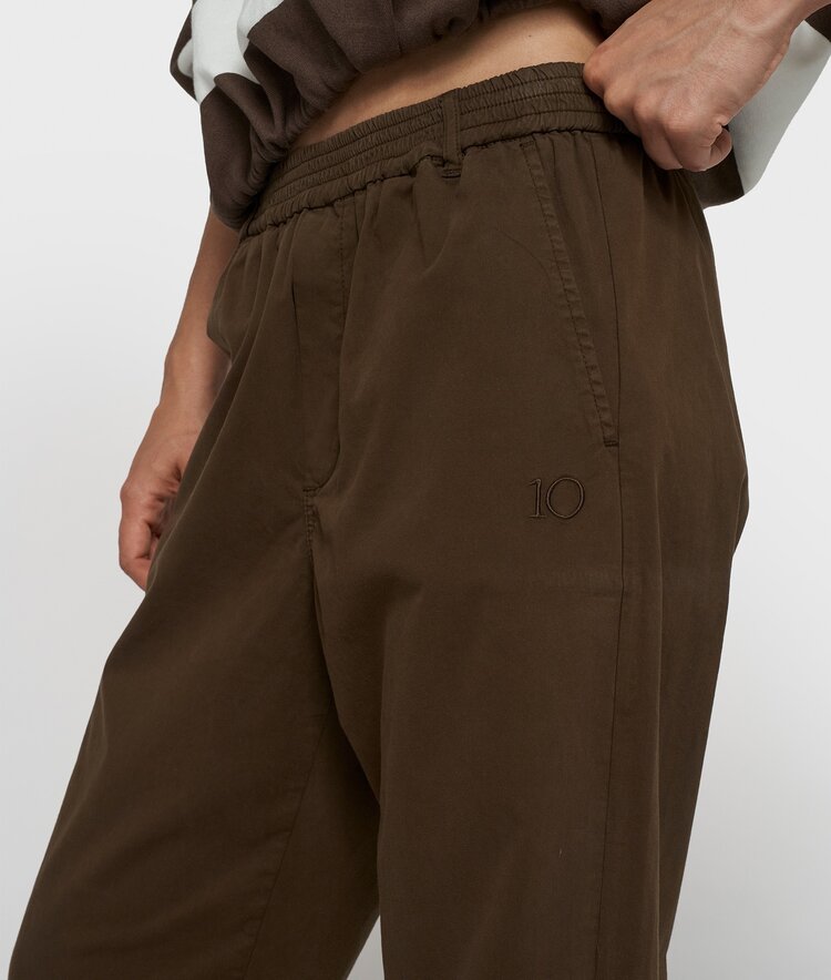 10DAYS Easy pants twill brown 10Days