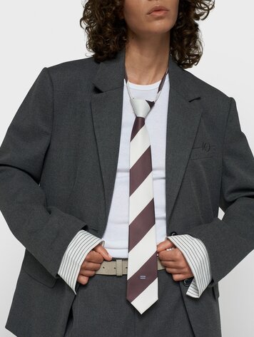10DAYS Tie stripes ecru/brown