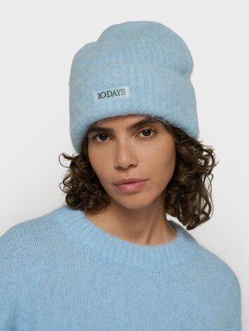 10DAYS Hairy knit beanie angel blue
