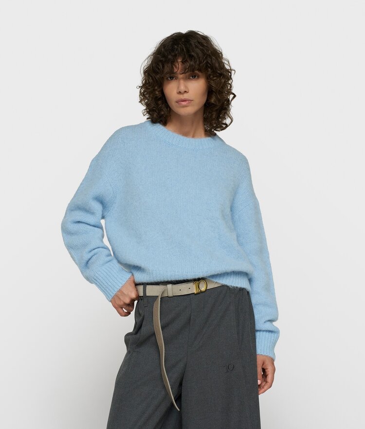 10DAYS Hairy knit sweater angel blue 10Days