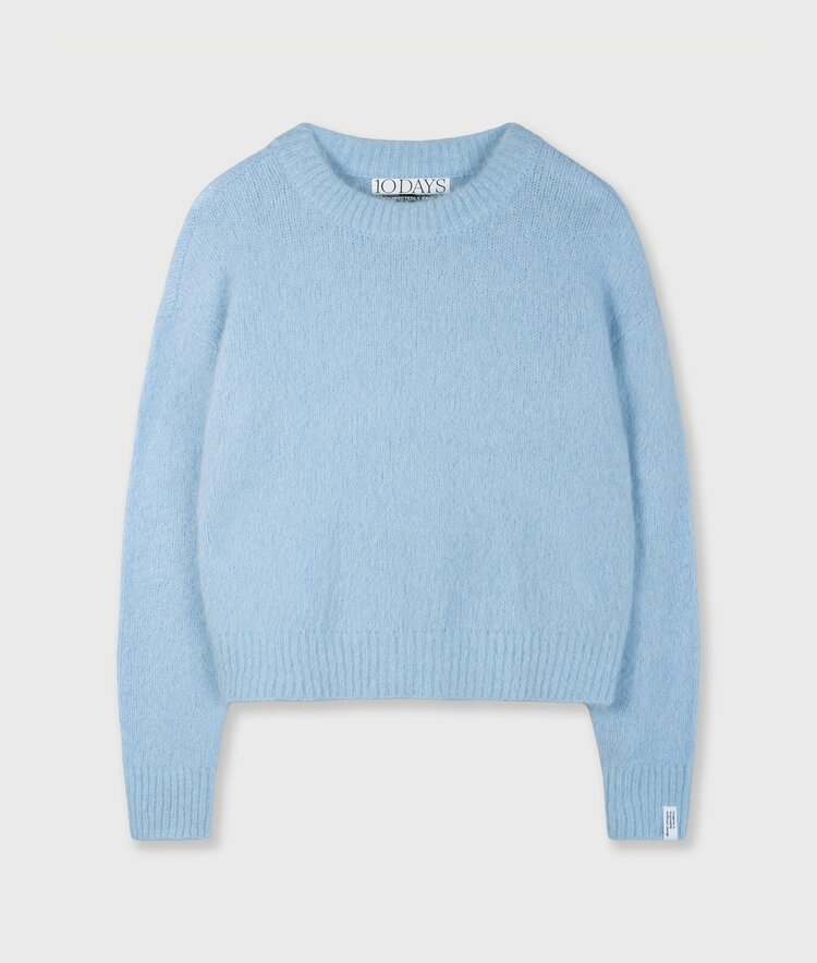 10DAYS Hairy knit sweater angel blue 10Days
