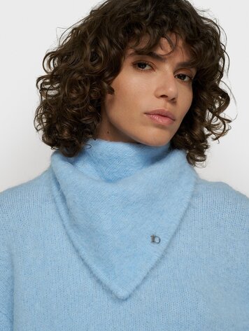 10DAYS Hairy knit bandana angel blue