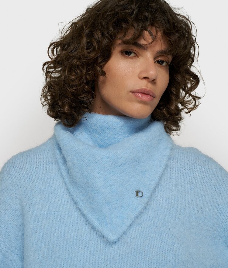 10DAYS Hairy knit bandana angel blue 10Days