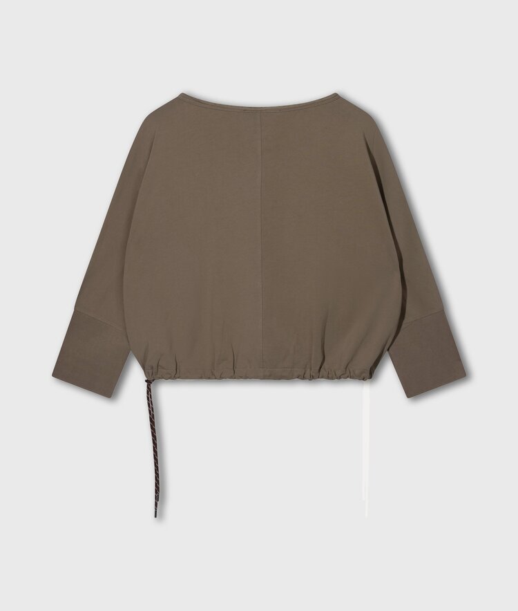 10DAYS Batwing top fleece portobello 10Days