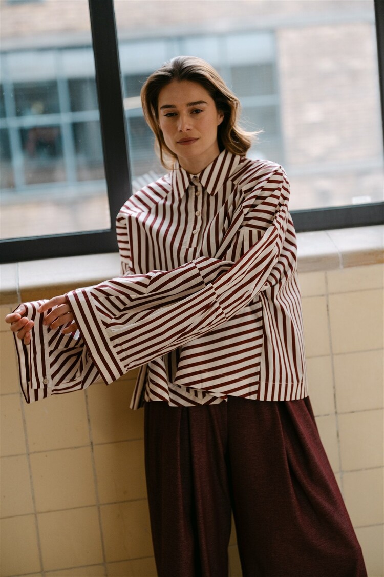 Aímée the label OsloW6 blouse burgundy Aimee the Label