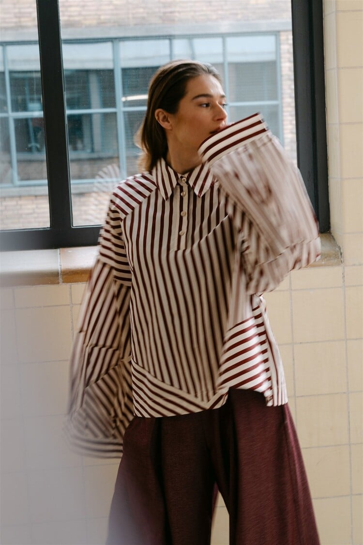 Aímée the label OsloW6 blouse burgundy Aimee the Label