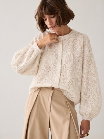 Summum Woman Blouse 3D pattern ivory