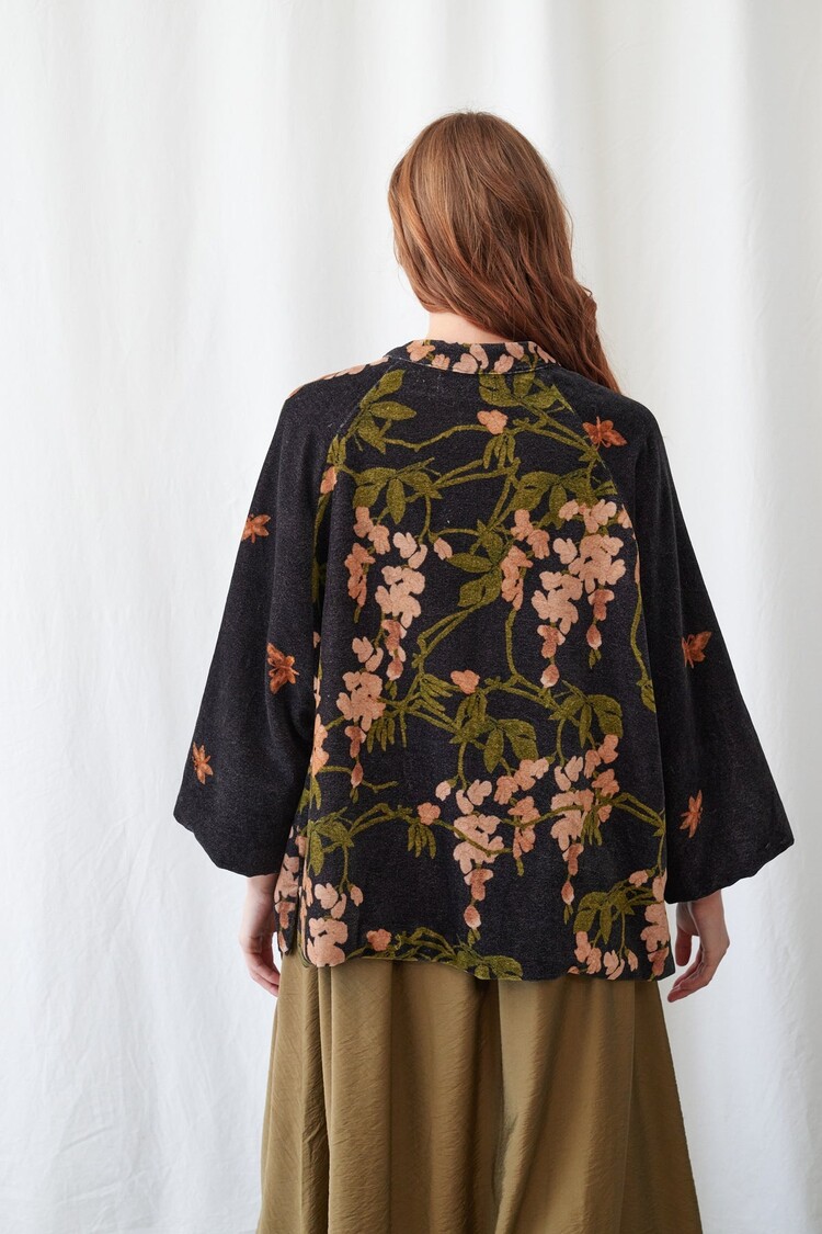 One Hundred Stars Velvet Jacket Wisteria Black One Hundred Stars