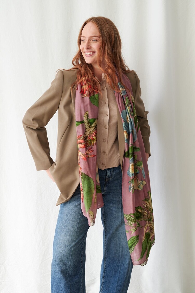 One Hundred Stars Scarf Rhodoleia Pink One Hundred Stars