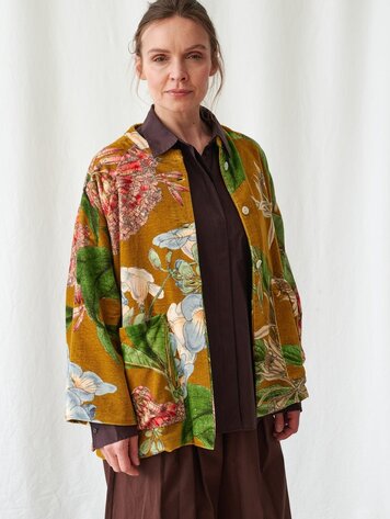 One Hundred Stars Velvet Jacket Rhodoleia Gold