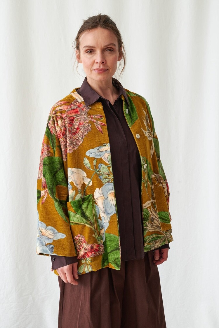 One Hundred Stars Velvet Jacket Rhodoleia Gold One Hundred Stars