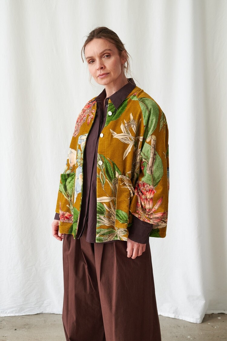One Hundred Stars Velvet Jacket Rhodoleia Gold One Hundred Stars