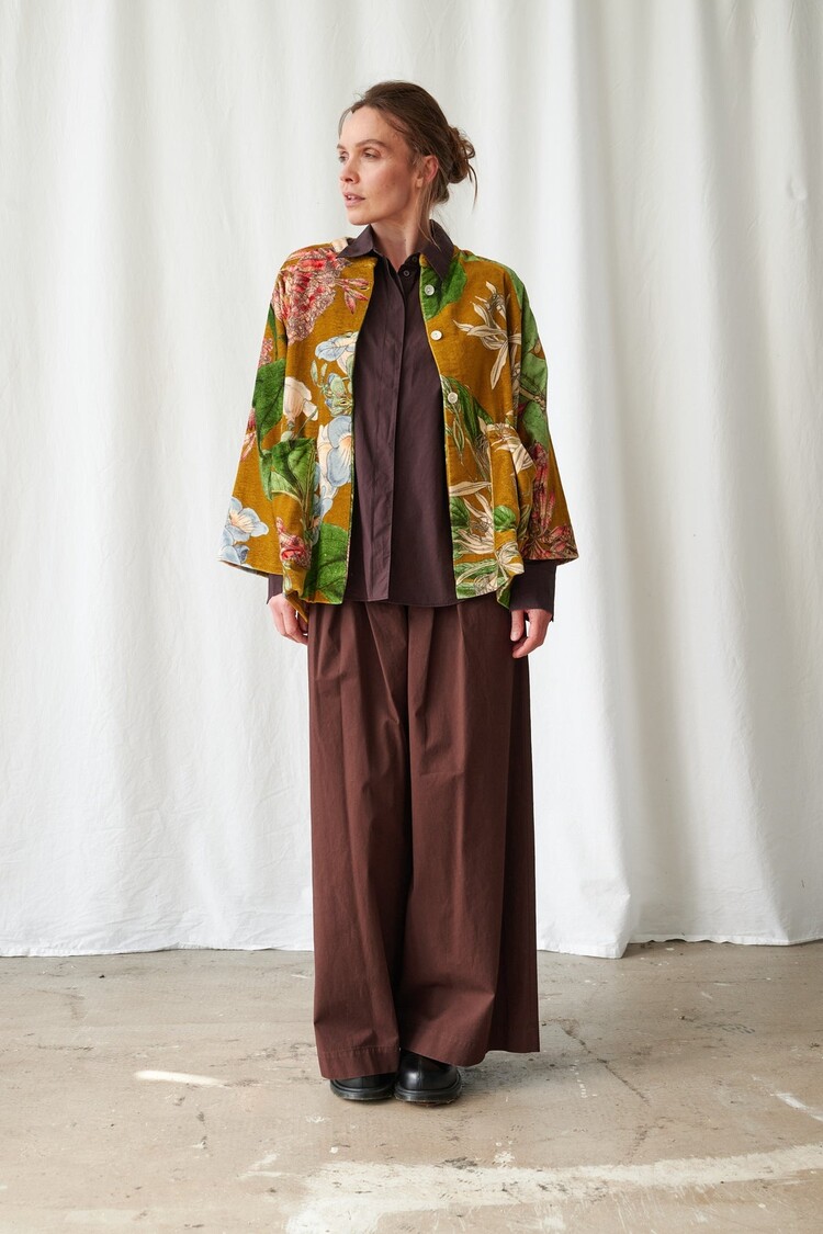 One Hundred Stars Velvet Jacket Rhodoleia Gold One Hundred Stars
