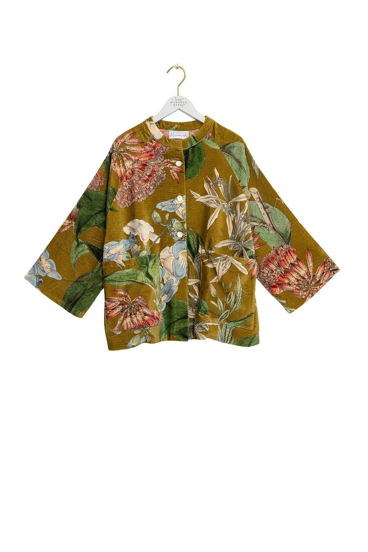 One Hundred Stars Velvet Jacket Rhodoleia Gold One Hundred Stars